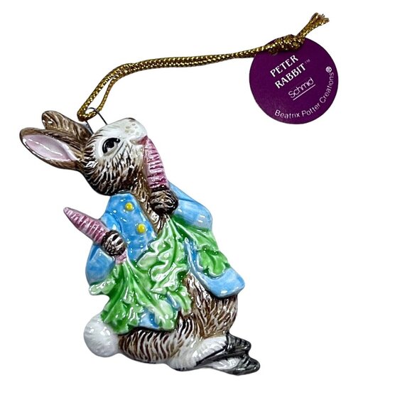 schmid Other - Vtg Schmid Beatrix Potter Peter Rabbit 1982 Ornament Tag Cord Sticker Japan